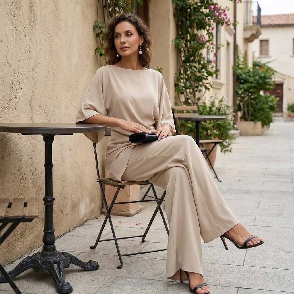 TWO-PIECE SET WITH WIDE LEGS FOR WOMEN