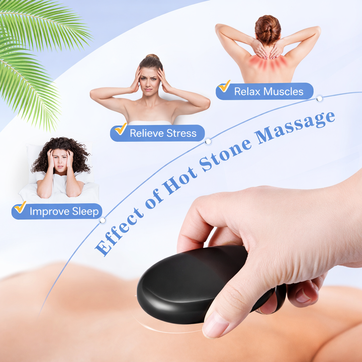 Professional Hot Stone Massage Set with Heater for Deep Relaxation