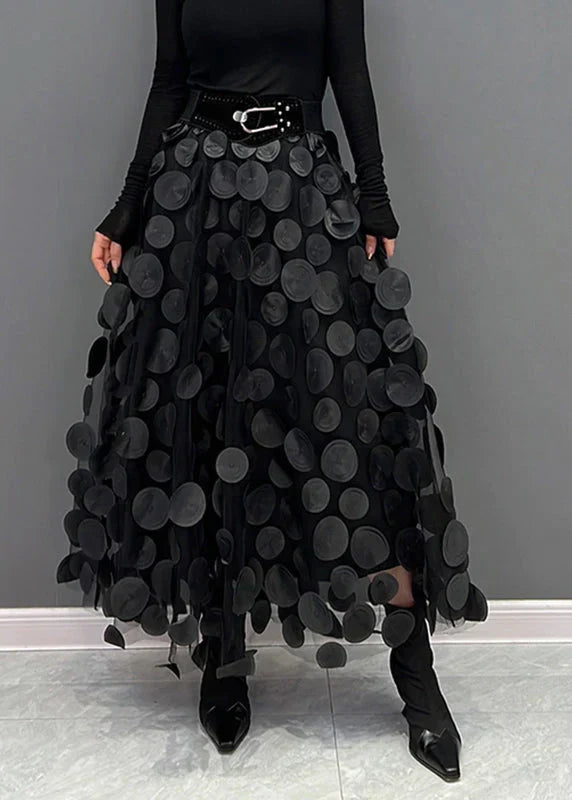 Skirt with Polka Dots and Flowing Cut Fleur - Elena Harper
