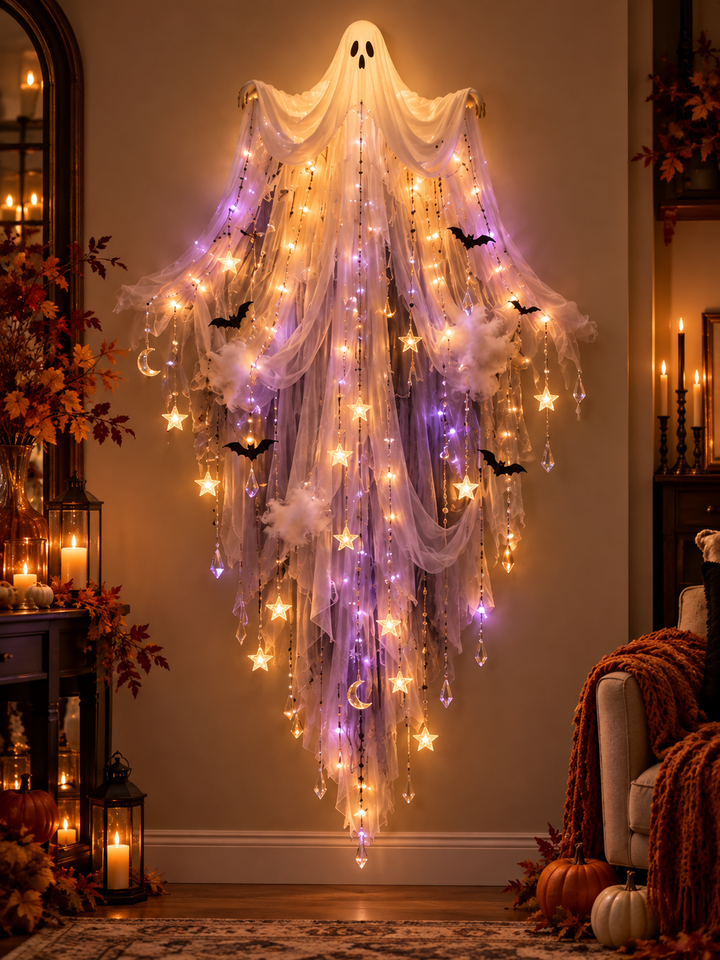 Halloween Cascade Wall Lights With Gothic Seasonal Designs