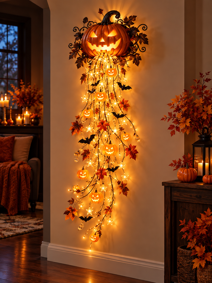 Halloween Cascade Wall Lights With Gothic Seasonal Designs