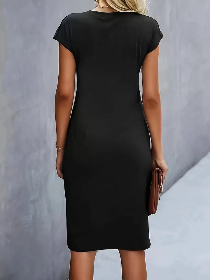 Katrien – Timeless Midi Dress with Flattering Silhouette