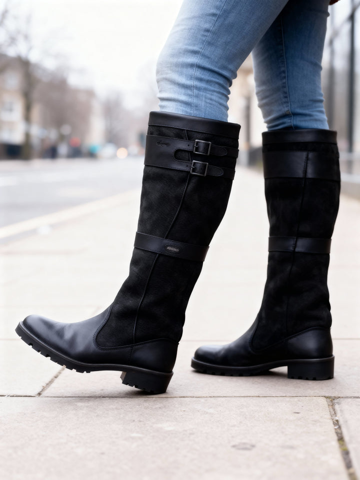 Eugenie Women's All-Weather Tall Boots with Cushioned Footbed - Elena Harper