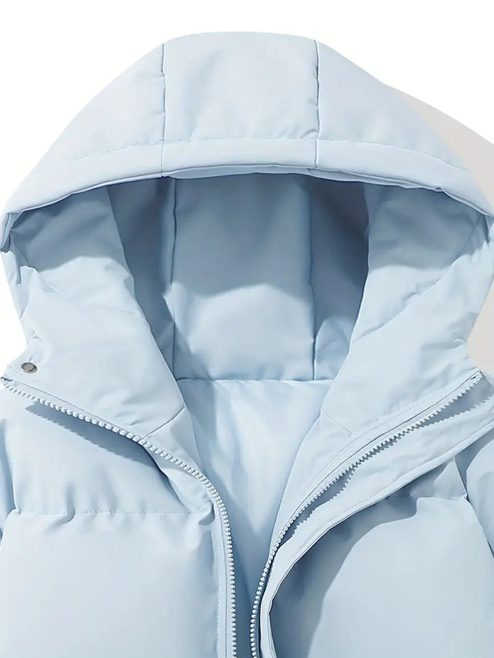Women's Quilted Puffer Jacket with Stand Collar