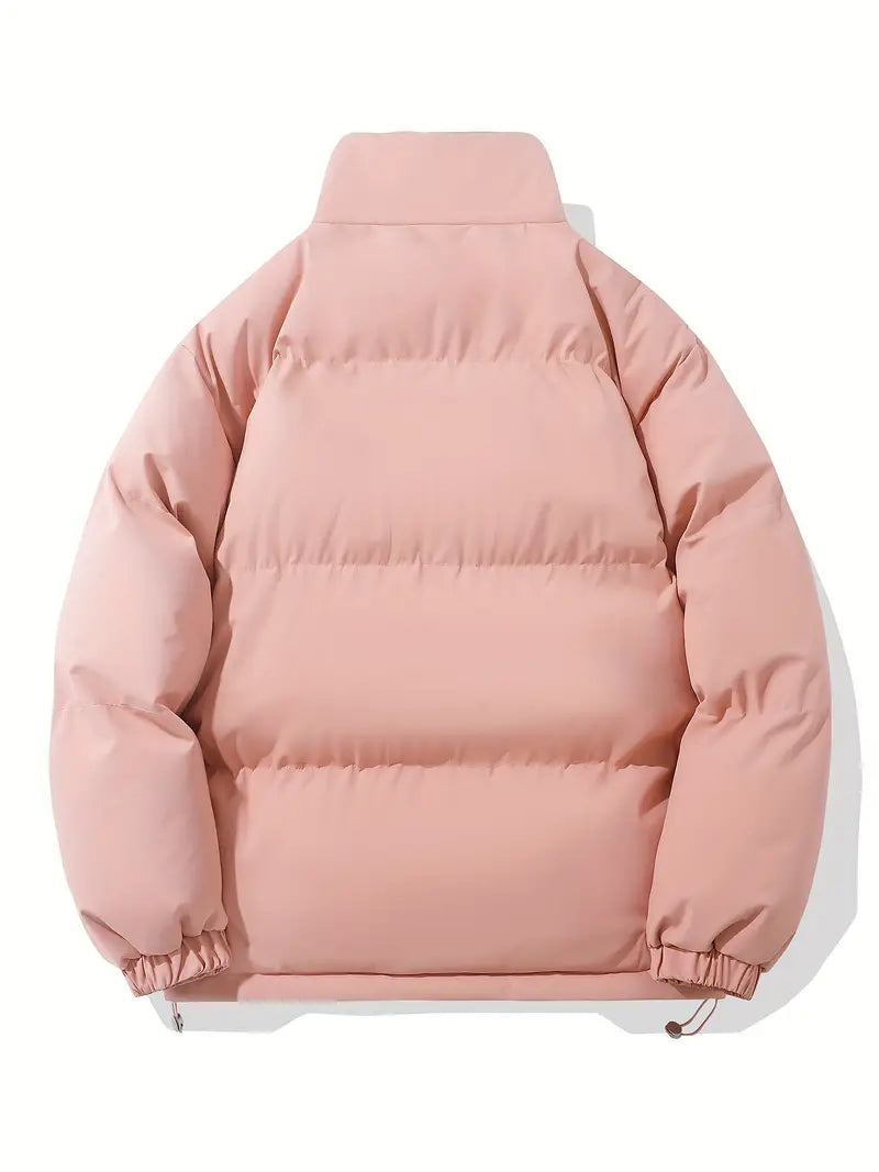 Women's Quilted Puffer Jacket with Stand Collar