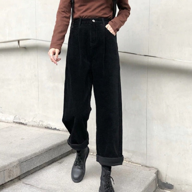 Women's Wide-Leg Corduroy Pants Emily Autumn Edition - Elena Harper