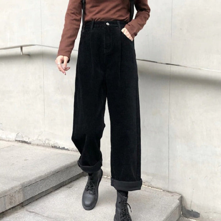 Women's Wide-Leg Corduroy Pants Emily Autumn Edition - Elena Harper