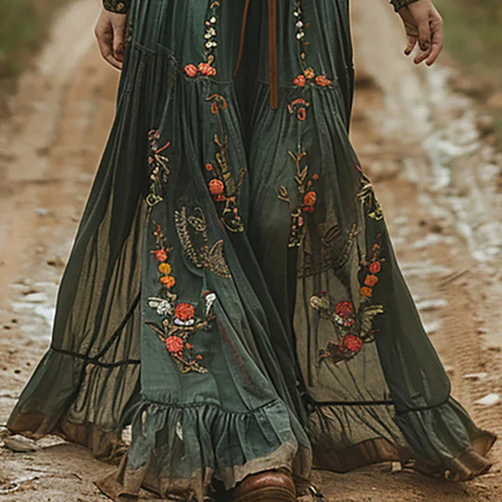 Eleanor | Ladies Floral Long Sleeve Maxi Dress