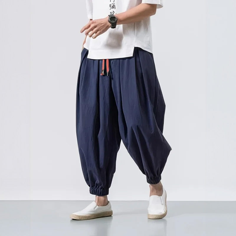 Laurent Monaco Oversized Cotton Pants, view 10 - Elena Harper