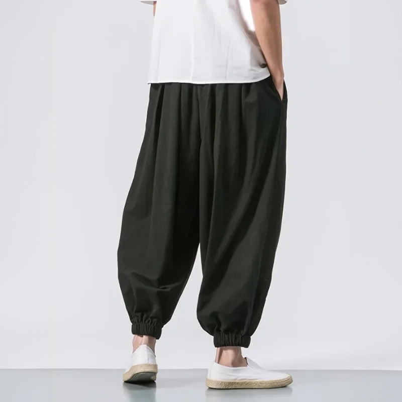 Laurent Monaco Oversized Cotton Pants, view 4 - Elena Harper
