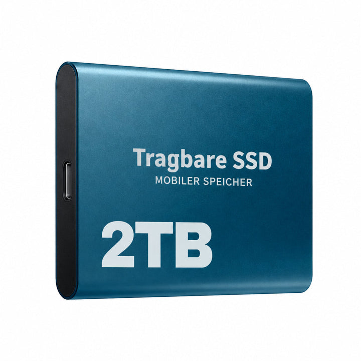 Draagbare 2 TB SSD voor laptop en pc
