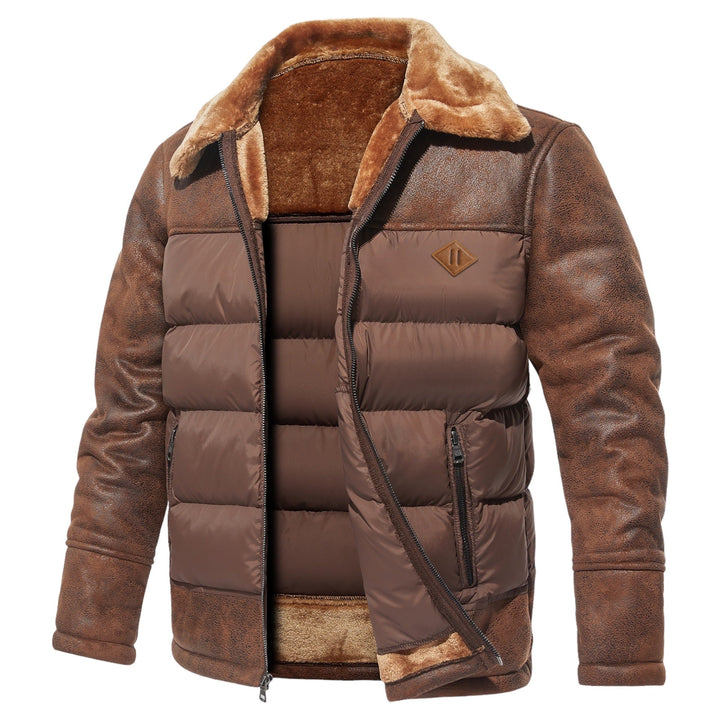 Alexandre - Elegant Vintage Down Jacket with Fur Collar