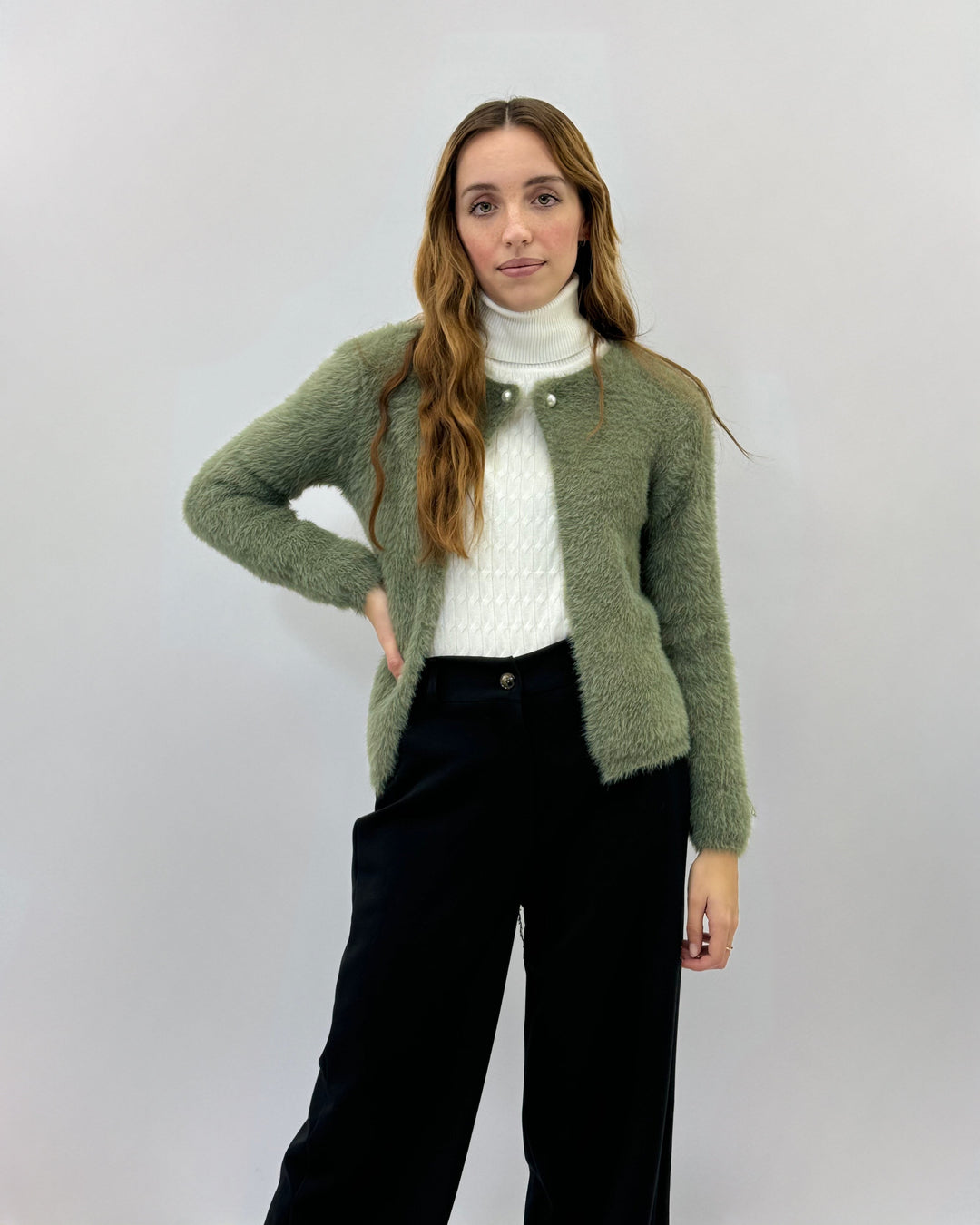 Emma & Rose pin-closure knit pullover — women's knitwear