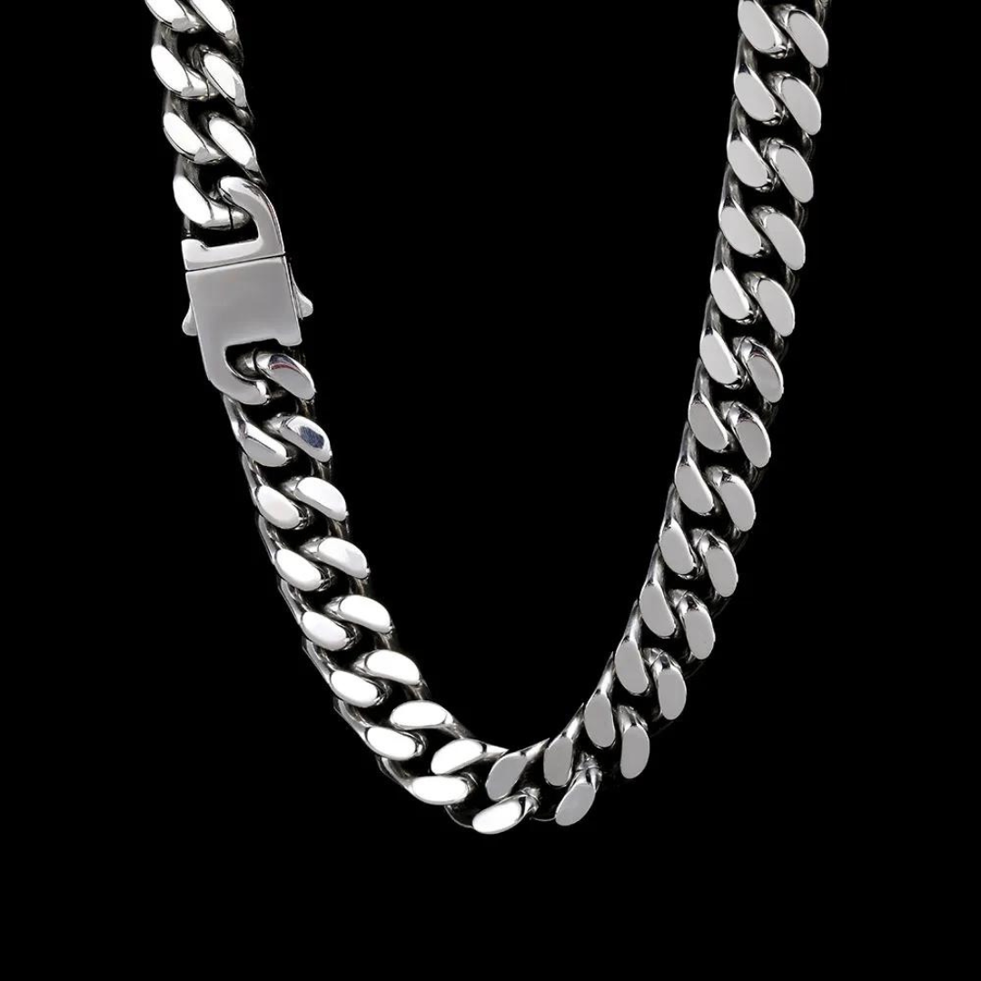 Men's Cuban Link Chain Necklace - Gold & Silver Plated