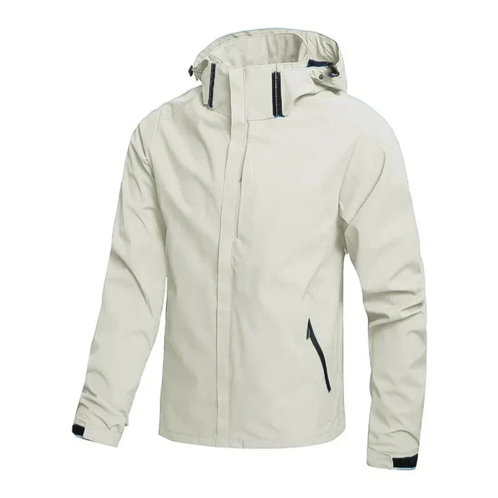 Men's Lightweight Hooded Rain Jacket - Weatherproof & Reflective
