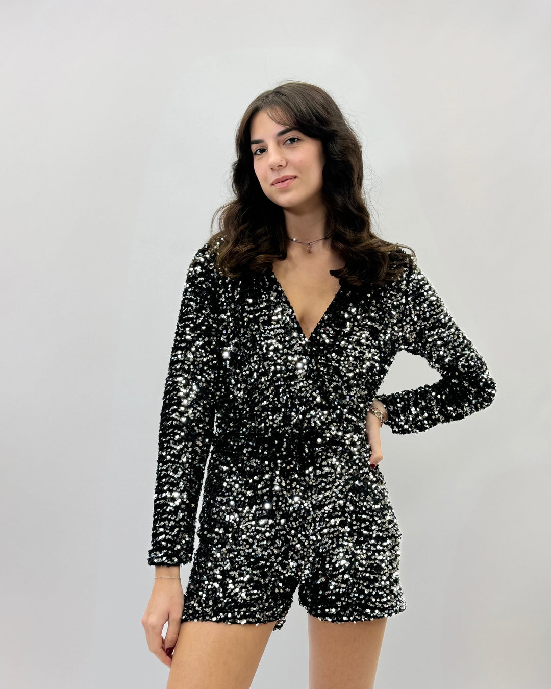 Zara™  |  Short Jumpsuit Sequins