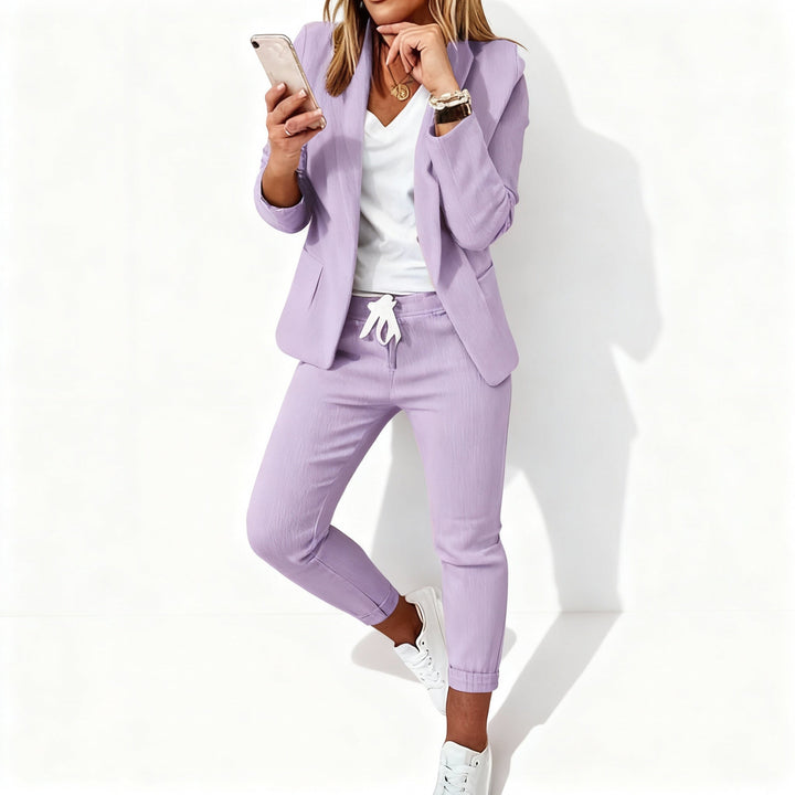 Women's Blazer Set Blazer with Pants, Jogger Suit for Women Avérine, view 5 - Elena Harper