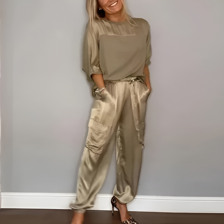 Dax Complete Silk Set for an Effortless Chic, view 3 - Elena Harper