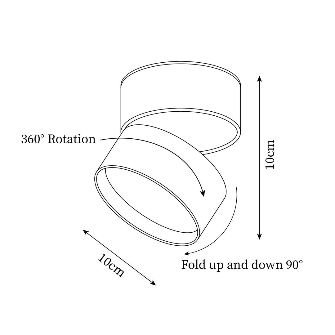 LED Ceiling Spotlight Rotatable Scandinavian Design Aluminum