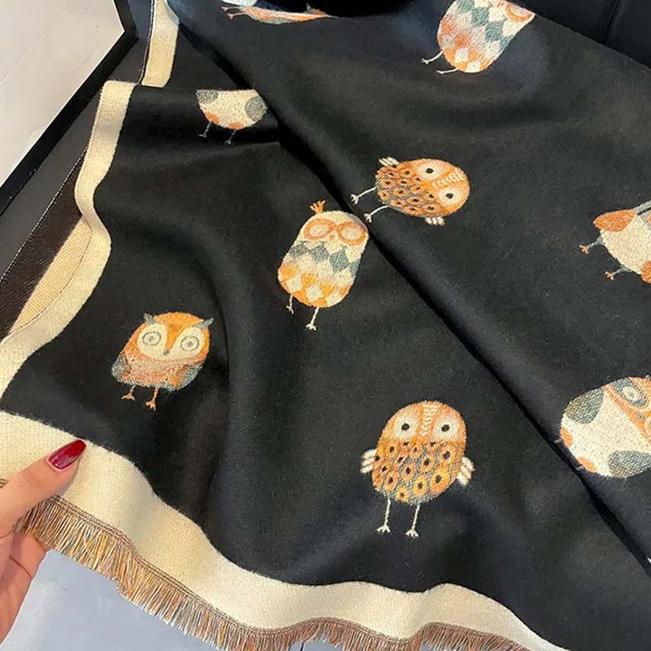 Casual Owl Print Scarf