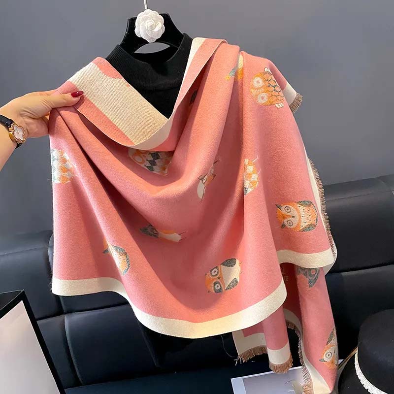 Casual Owl Print Scarf