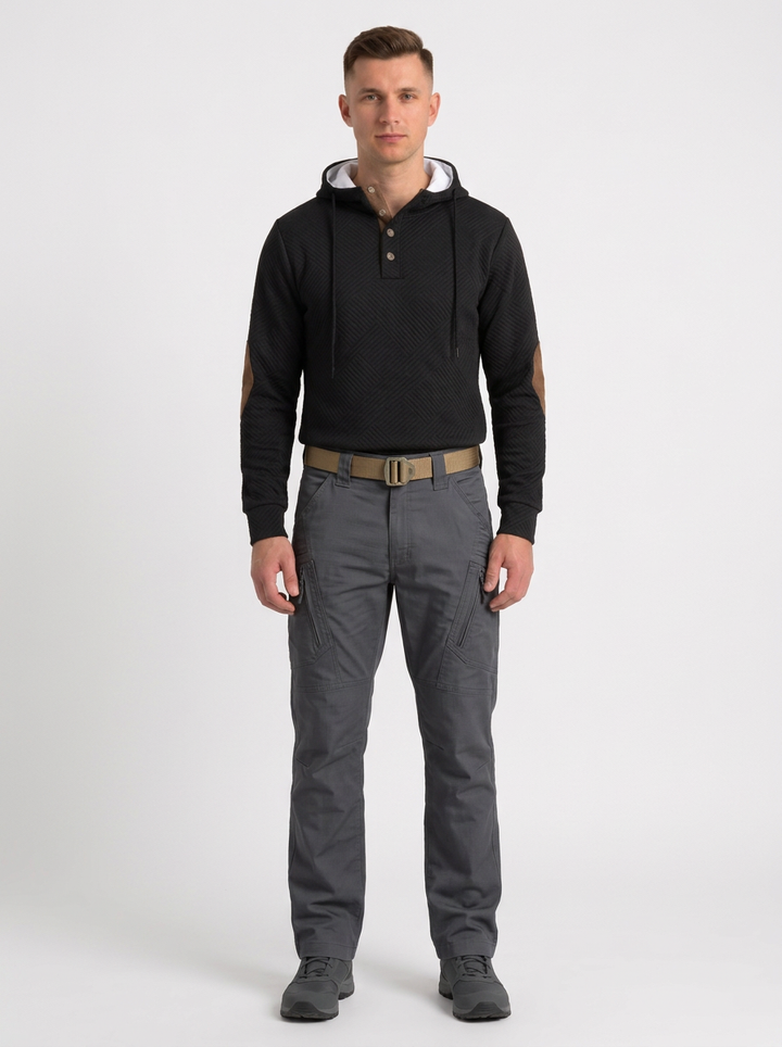 Multi-Pocket Cargo Trousers For Men, view 5 - Elena Harper