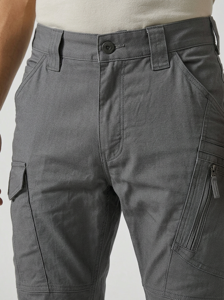 Multi-Pocket Cargo Trousers For Men, view 2 - Elena Harper
