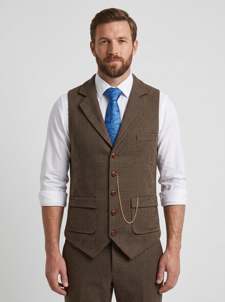 Stretch Tailored Waistcoat For Men