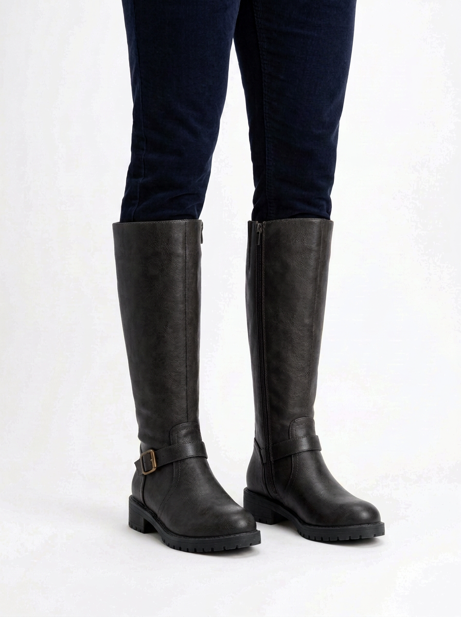 High Back Zip Boots for Women