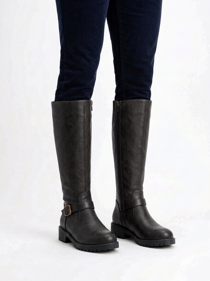 High Back Zip Boots for Women
