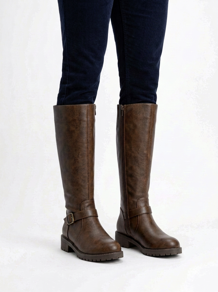 High Back Zip Boots for Women