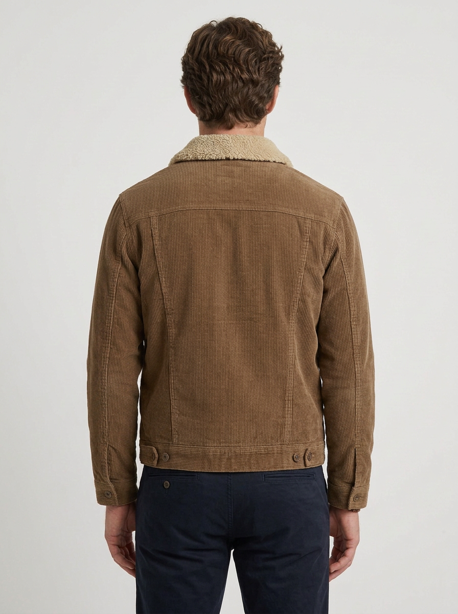 Corduroy Sherpa-Lined Jacket for Men