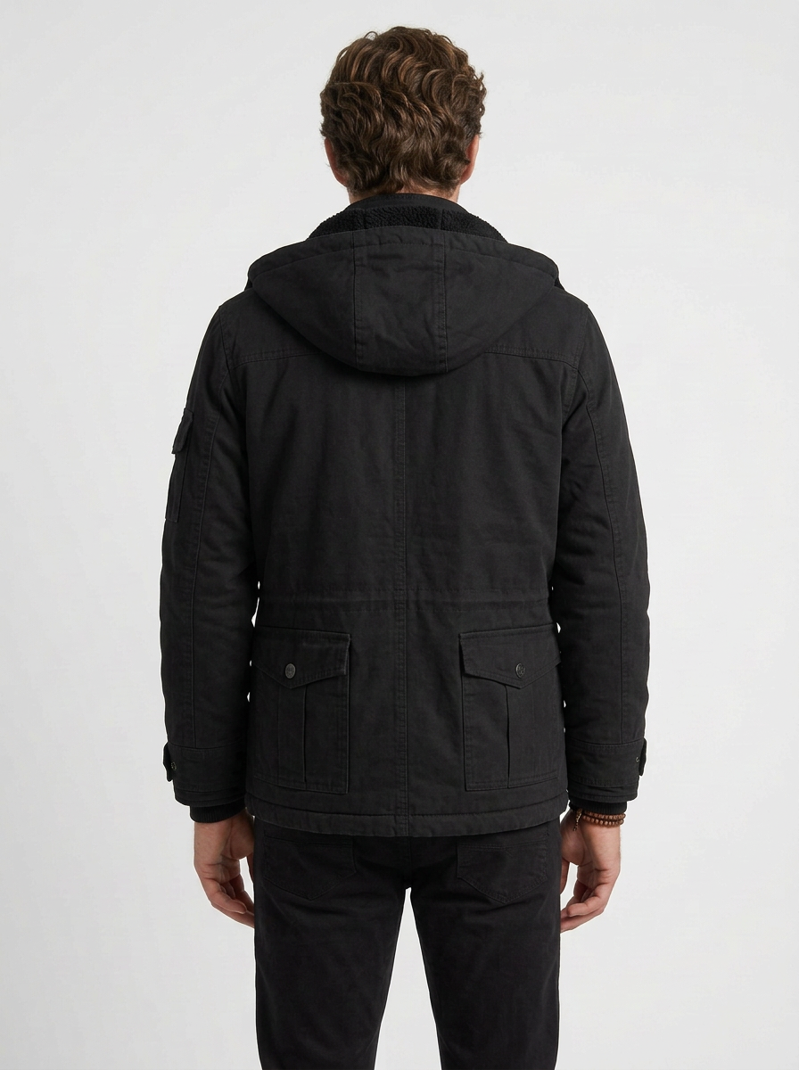 Fleece-Lined Utility Jacket for Men