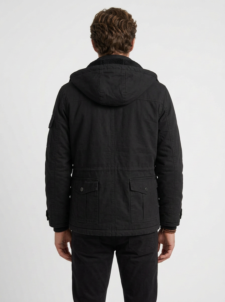 Fleece-Lined Utility Jacket for Men