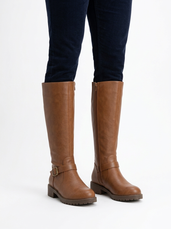 High Back Zip Boots for Women