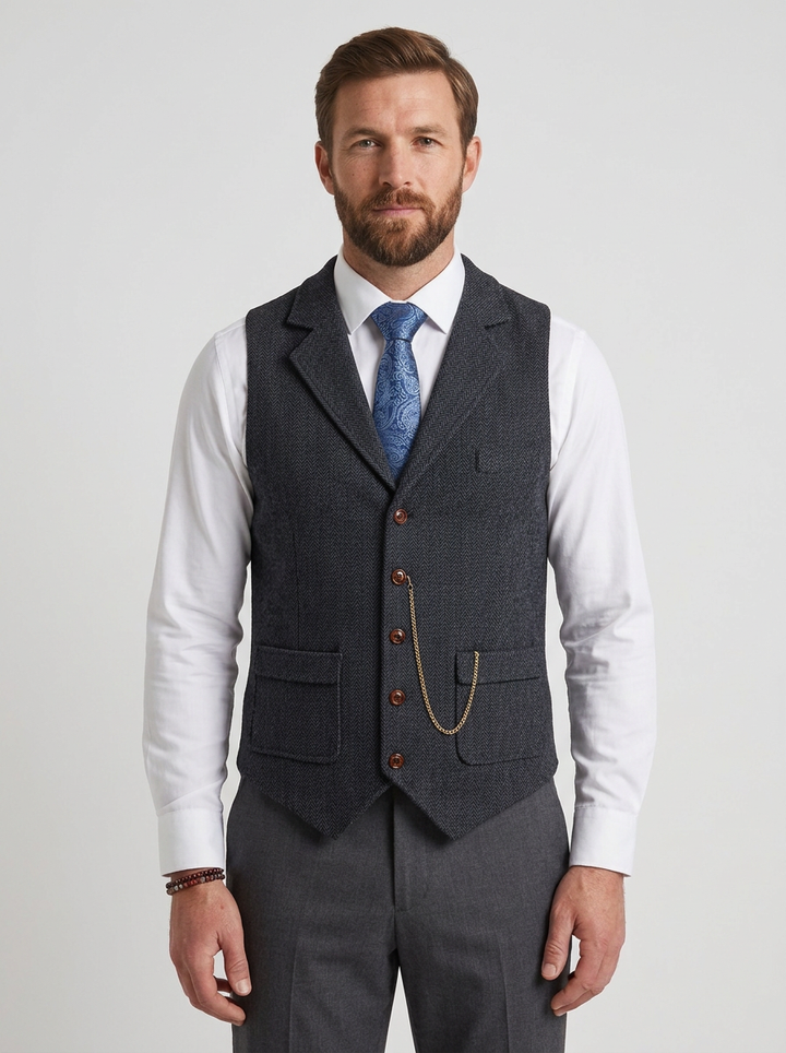 Stretch Tailored Waistcoat For Men