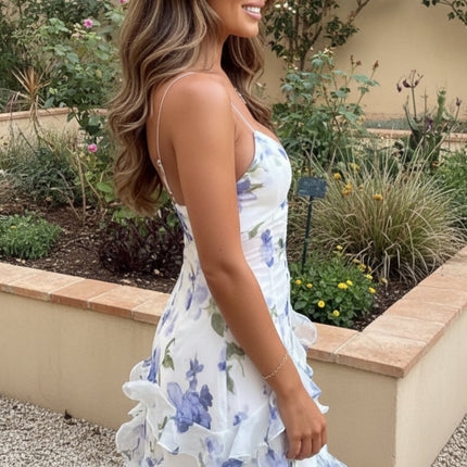 Floral Ruffle Tiered Flow Maxi Dress