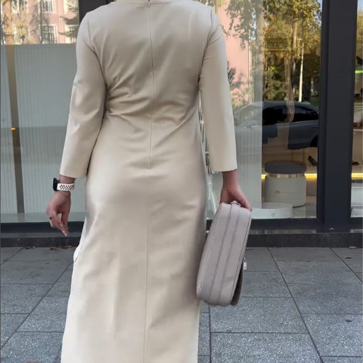 Formal Maxi Dress for Women with Long Sleeves - Irene