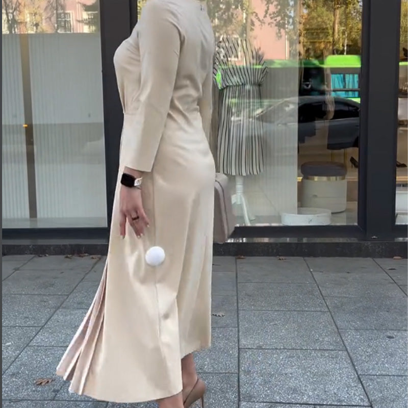Formal Maxi Dress for Women with Long Sleeves - Irene