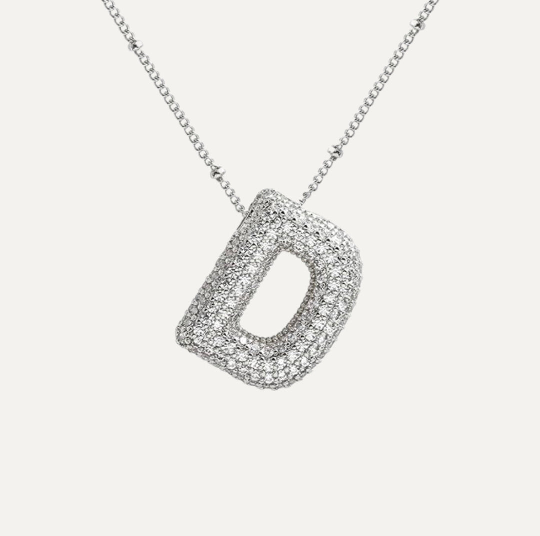 Savannah | Diamond Bubble Letter Necklace