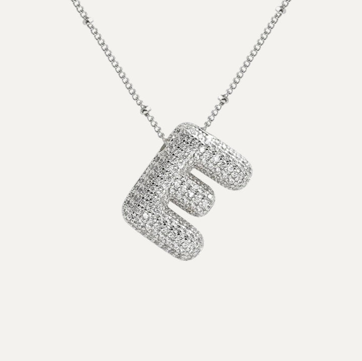 Savannah | Diamond Bubble Letter Necklace
