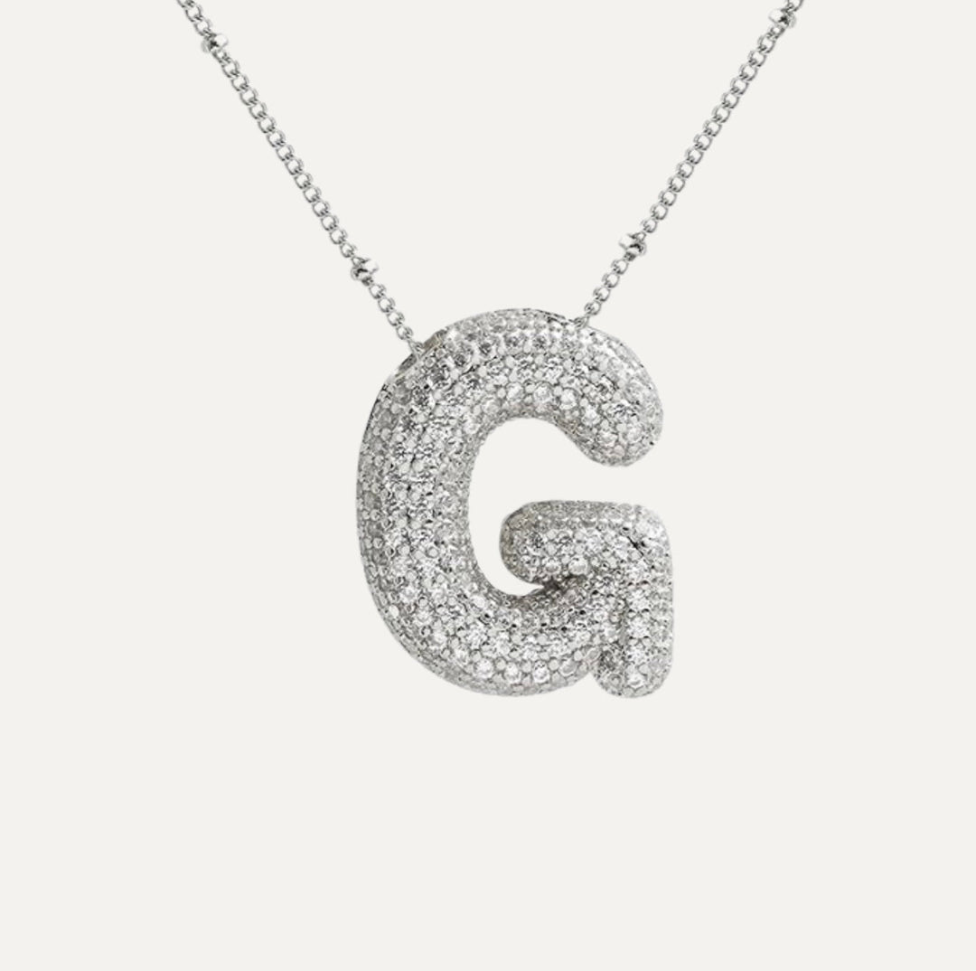 Savannah | Diamond Bubble Letter Necklace