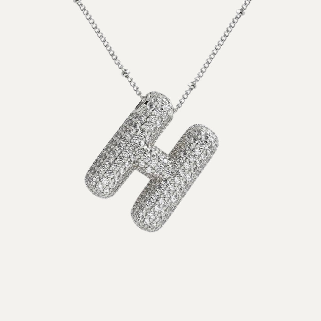 Savannah | Diamond Bubble Letter Necklace