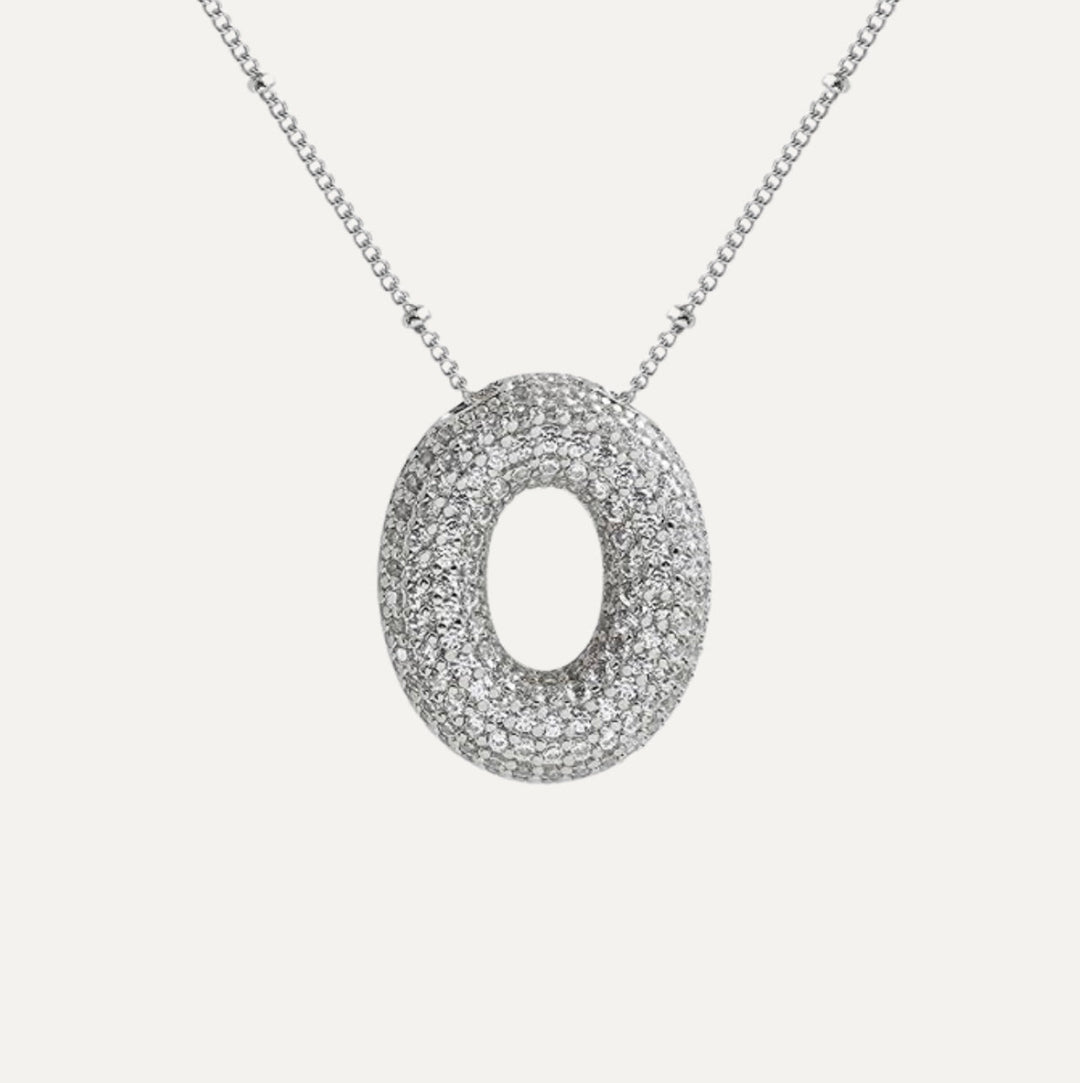 Savannah | Diamond Bubble Letter Necklace