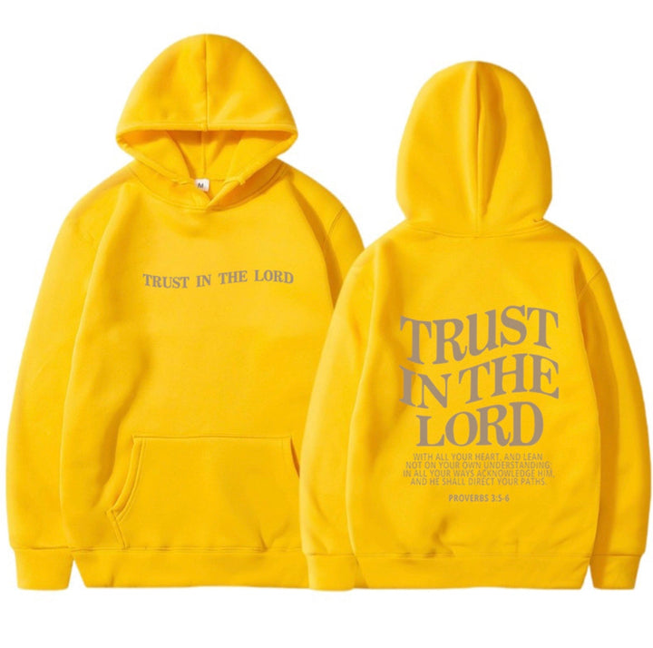 Ladies Hoodie with Text Christian Faith Message, Casual Sweatshirt with Hood, view 7 - Elena Harper