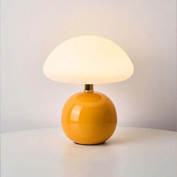 Mushroom Design Table Lamp Ceramic with LED Lighting