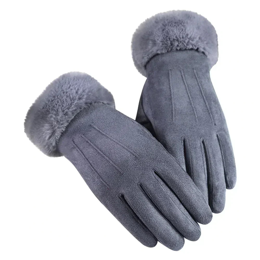 Women's Gloves with Faux Fur Lining