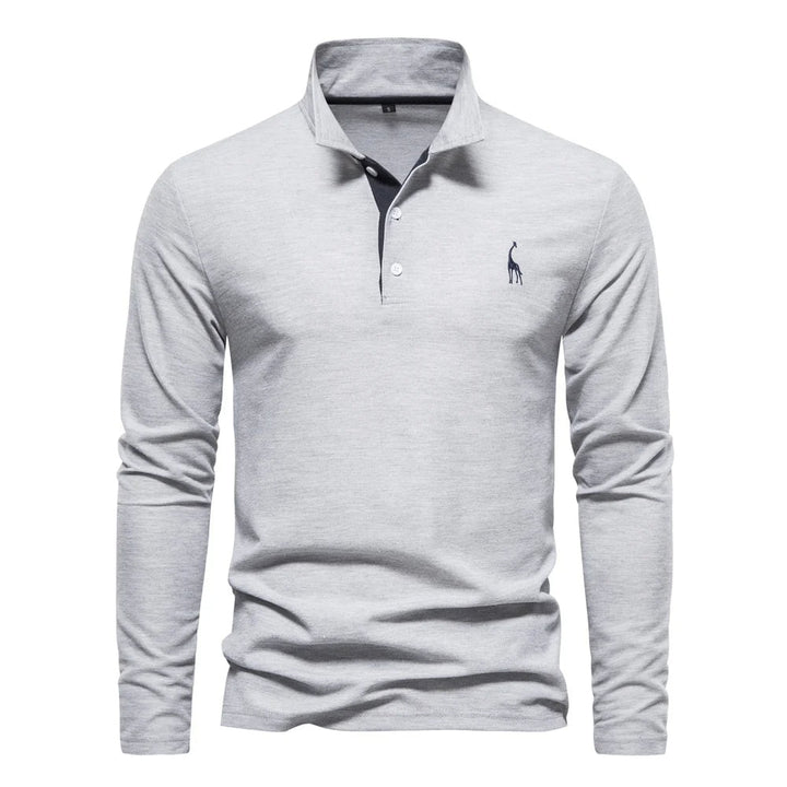 Harrington Oxford Long Sleeve Polo For Men, view 6 - Elena Harper