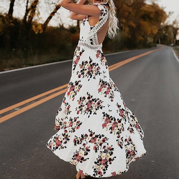 Floral Maxi Summer Dress for Women - Viviana