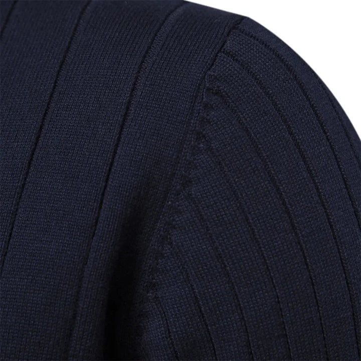 Philippe - Elegant Ribbed Sweater with Zip Collar
